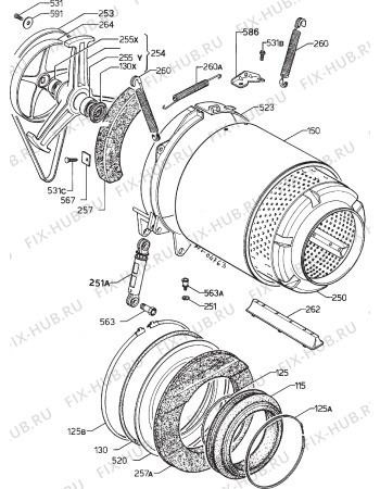 Взрыв-схема стиральной машины Atlas TF133-3 - Схема узла Functional parts 267